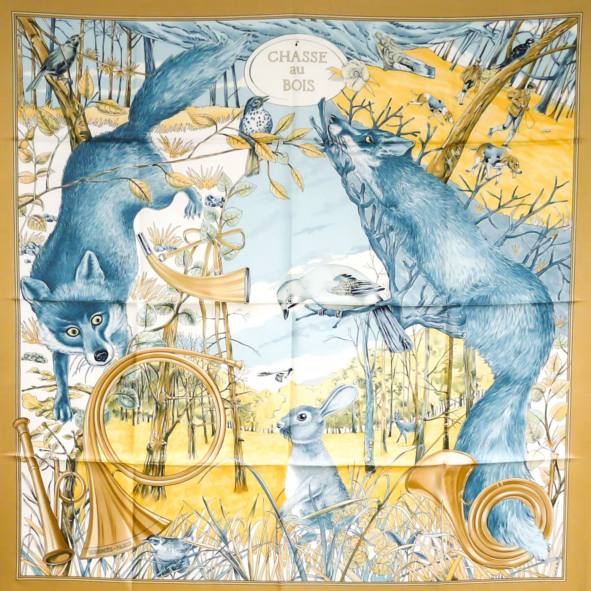 Hermes Silk Scarf Chasse au Bois UNWORN w/Box NIB