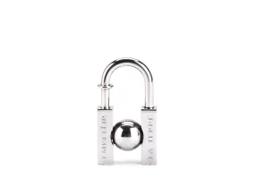 HERMES SILVER PALLADIUM EMBELLIR LA TERRE LOCK CHARM, WITH BOX