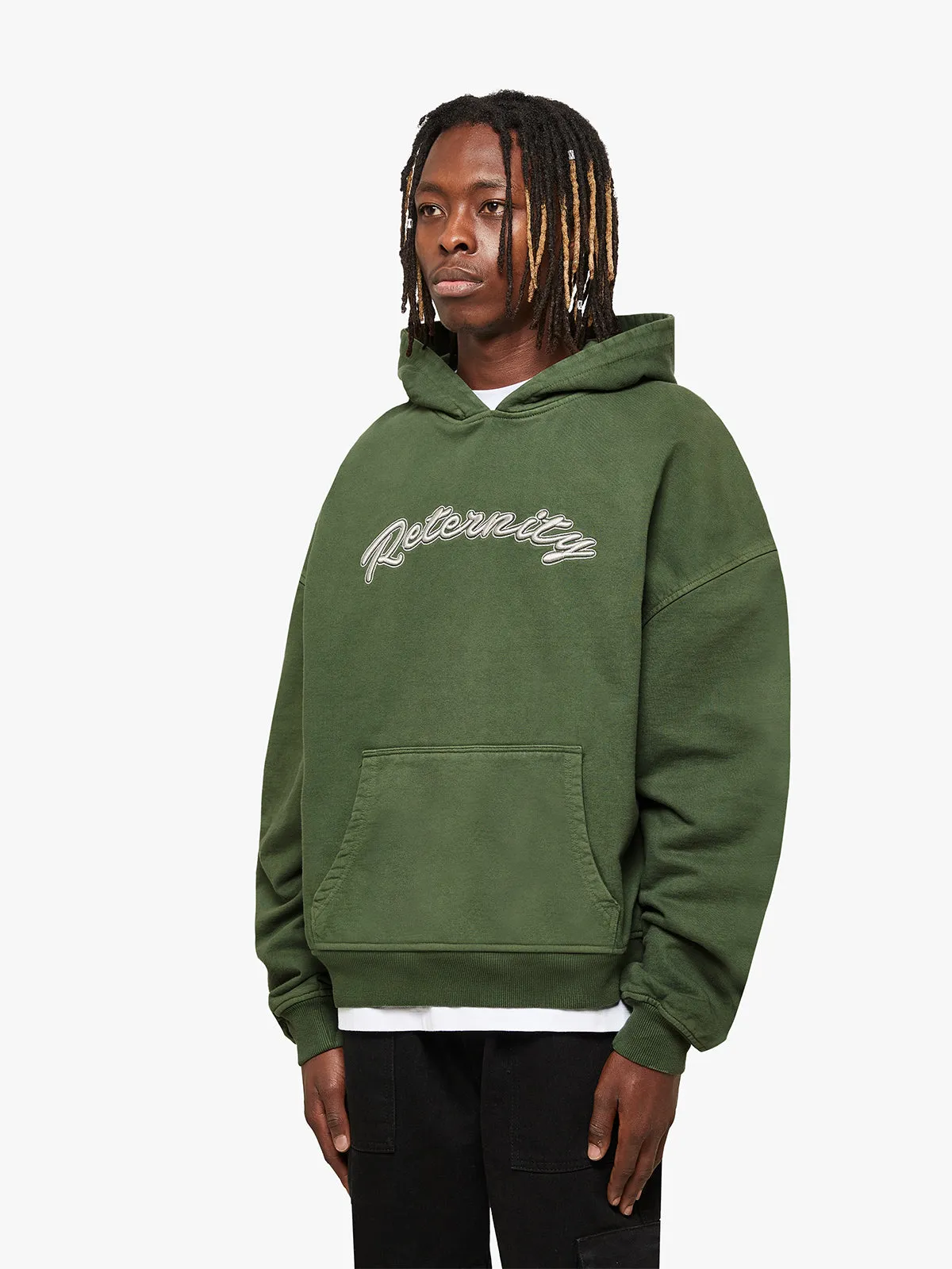 HOODIE ‘RETERNITY’ - WASHED GREEN