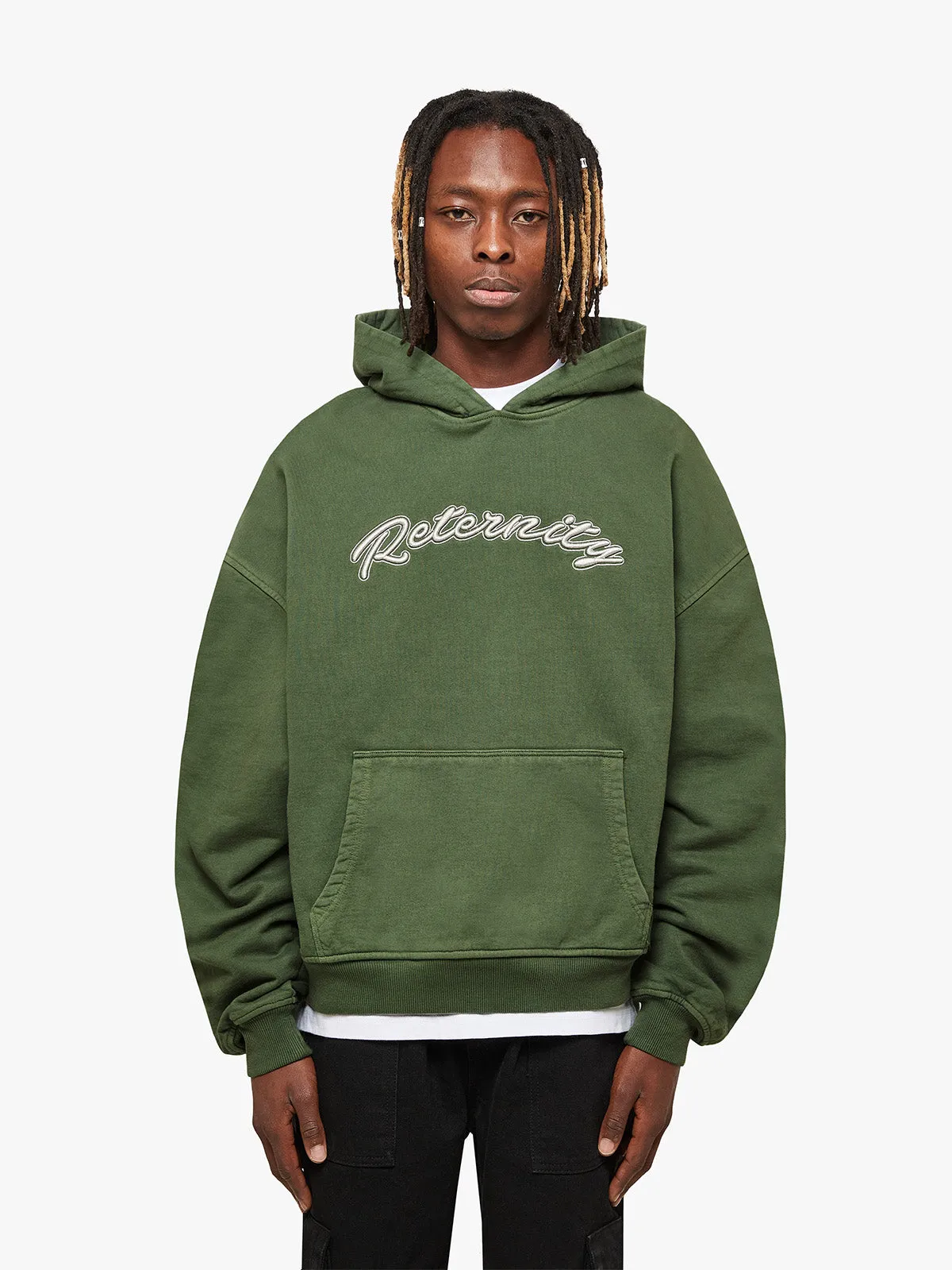 HOODIE ‘RETERNITY’ - WASHED GREEN