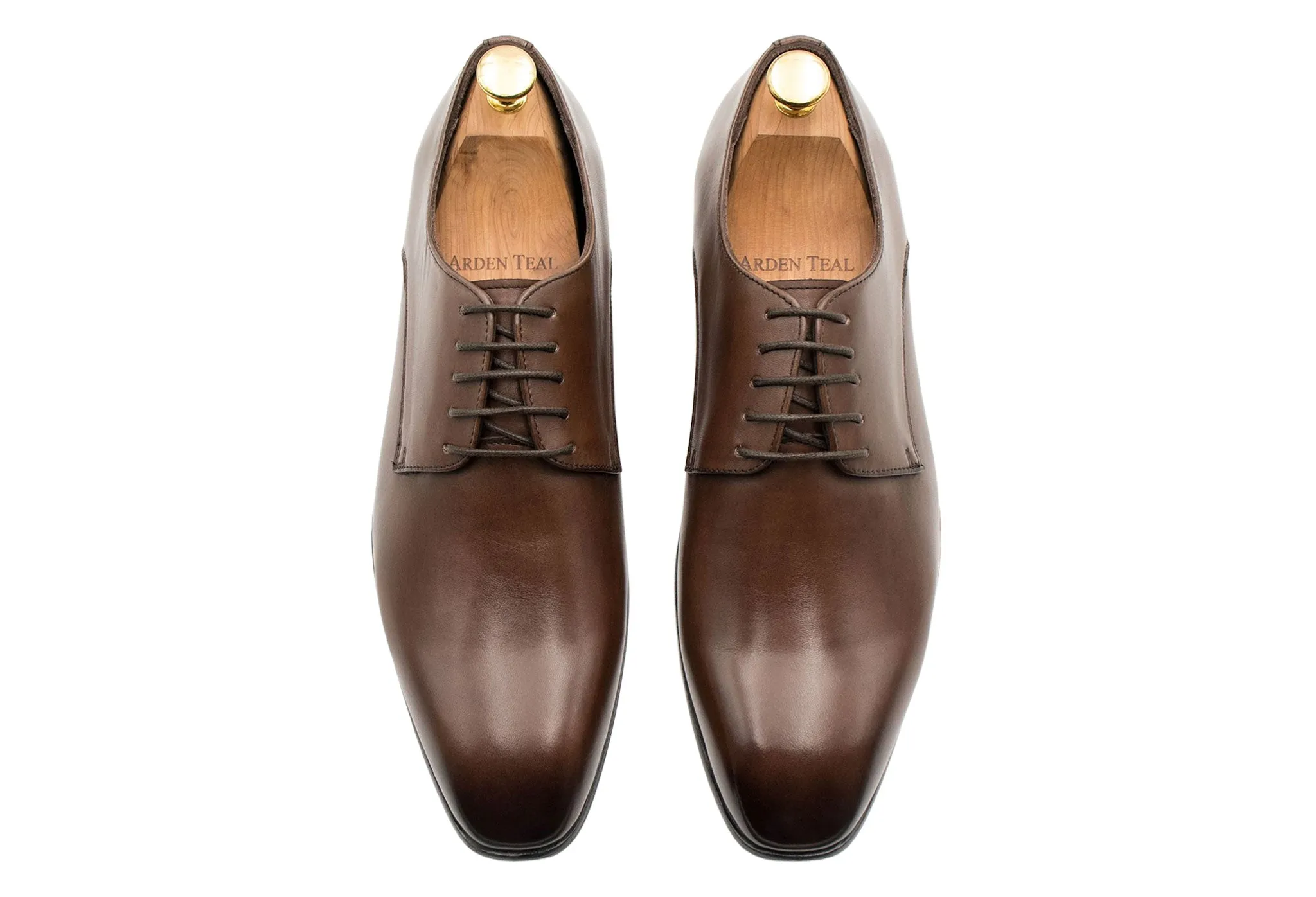 Ibarreta Blake Stitch Walnut Derby - Leather Outsole