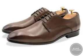 Ibarreta Blake Stitch Walnut Derby - Leather Outsole