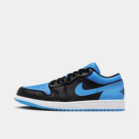 Jordan 1 Low Black / Black - University Blue