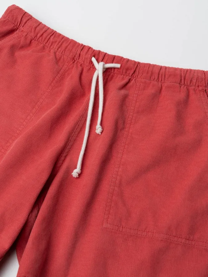 LA PAZ Formigal Beach Shorts in Spiced Coral Baby Cord