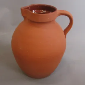 Large Terracotta And Slip Glazed Jug Antique Art Deco c1920