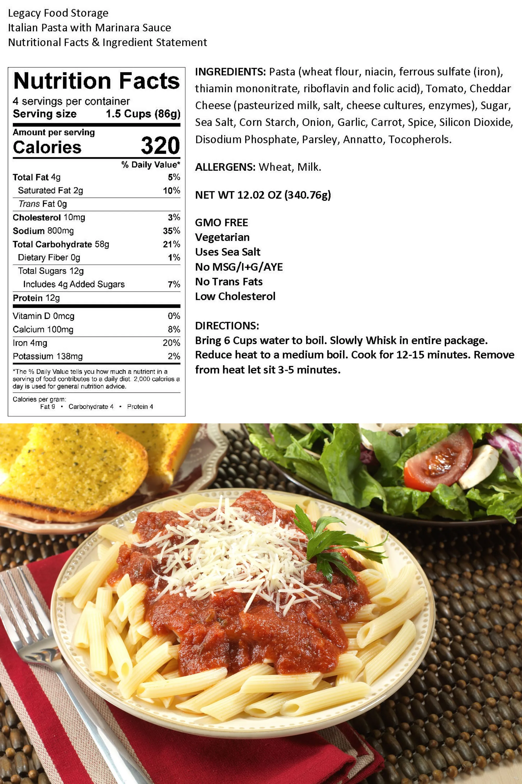 Legacy 183 Serving Freeze Dried Food Storage Mega Sample Pack