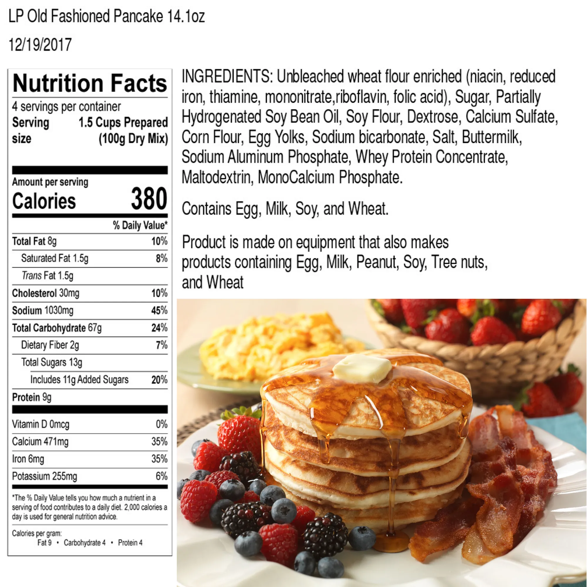 Legacy Premium Breakfast & Entrée Package - 2160 Servings