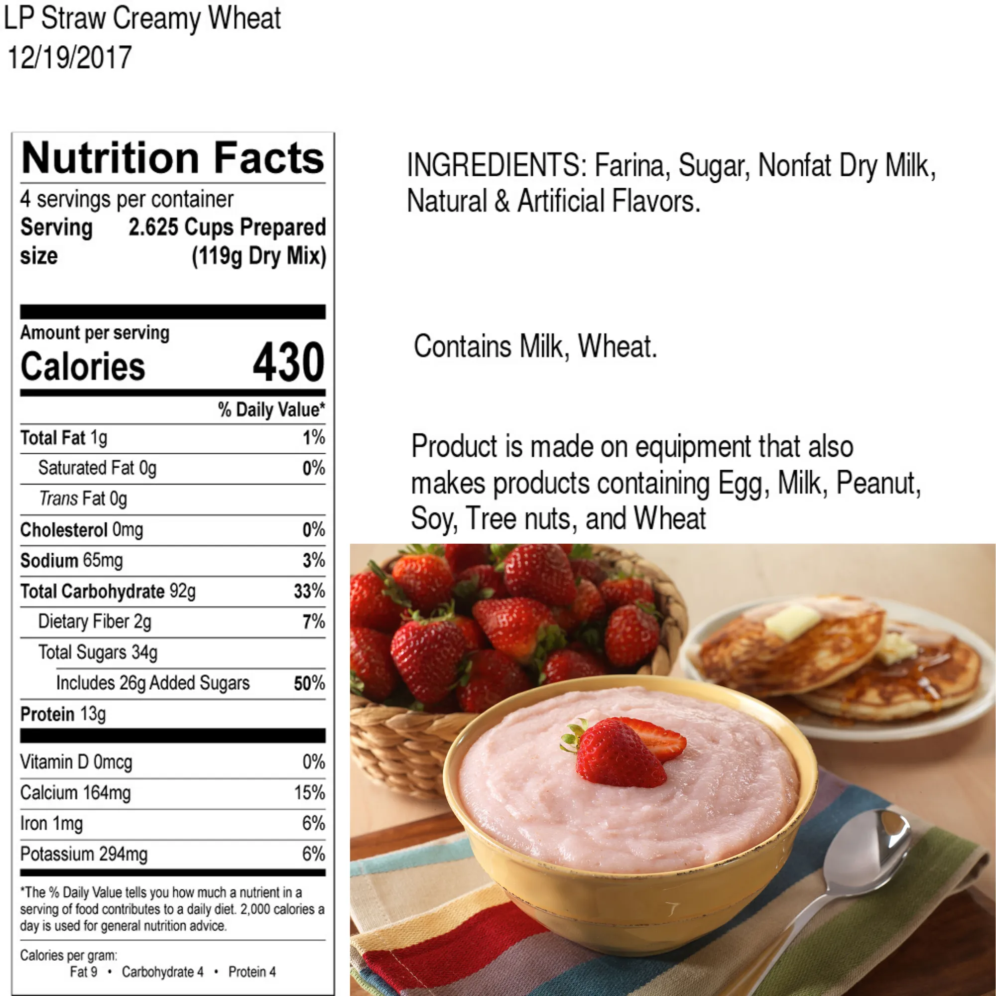 Legacy Premium Breakfast & Entrée Package - 2160 Servings