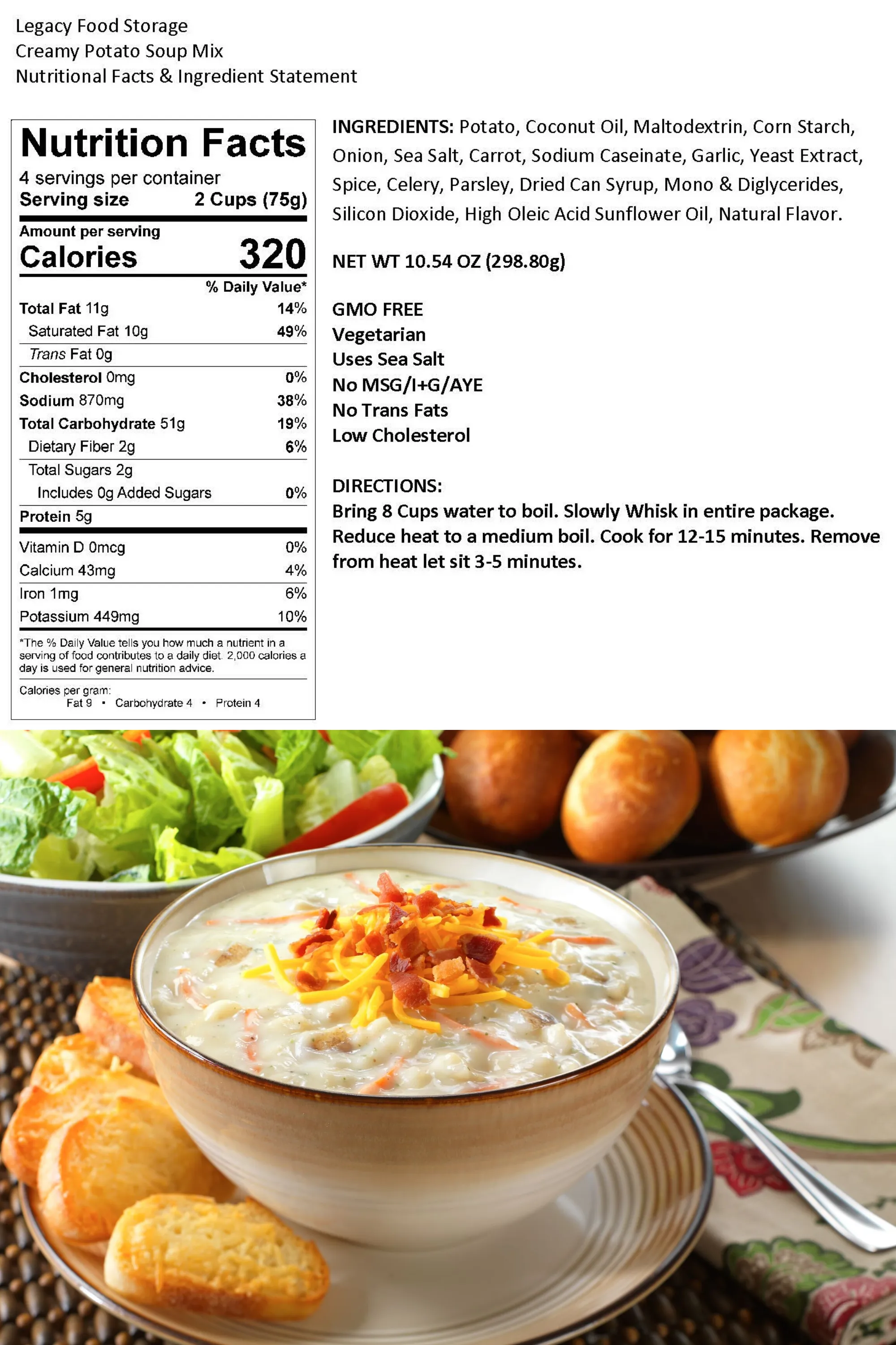 Legacy Premium Breakfast & Entrée Package - 2160 Servings