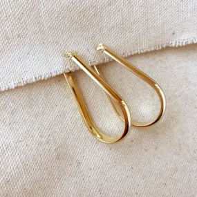 Long Drop Hoop Earrings