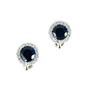 Margot Clip Earrings (Sapphire)