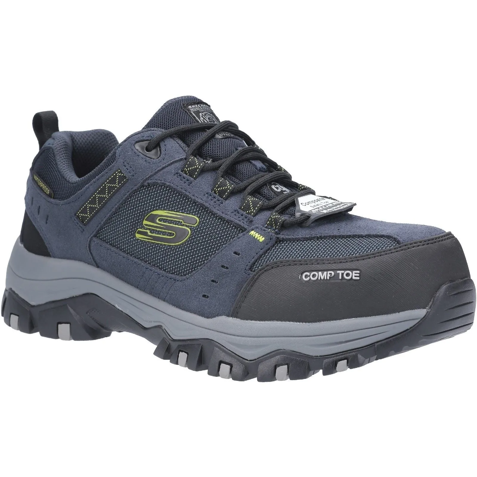 Men's Wide Fit Safety Skechers 77183EC Greetah Lace Up Hiker Composite Toe Trainers