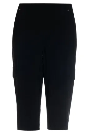 Micro Stretch Below Knee Pants | BLACK | 2142AR