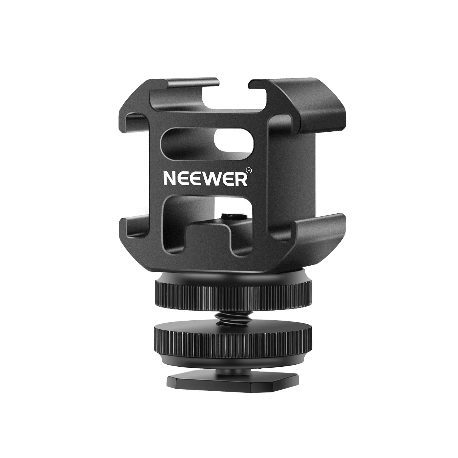 NEEWER Camera Hot Shoe Mount Adapter with Triple Cold Shoe Mounts