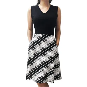 Piano Keys Sleeveless Eileen Dress