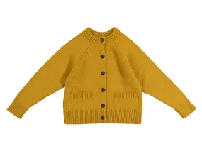 Plain Cardigan Old Gold