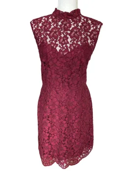 Sandro Romie Bordeaux Lace Cocktail Dress, S