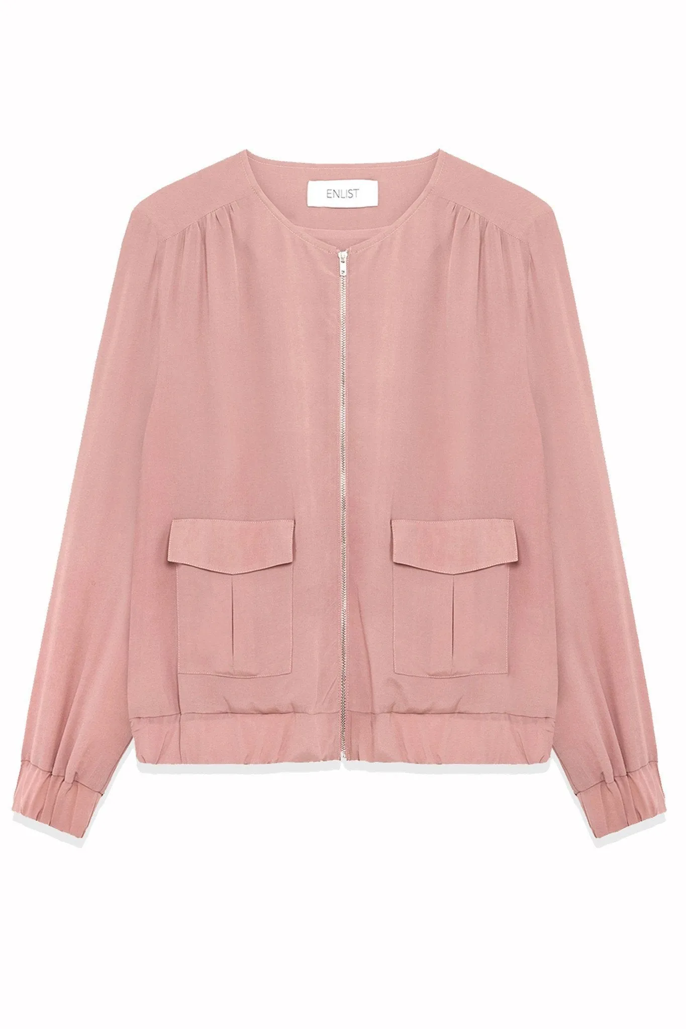 Silk Bomber: Silk Crepe De Chine Bomber Jacket