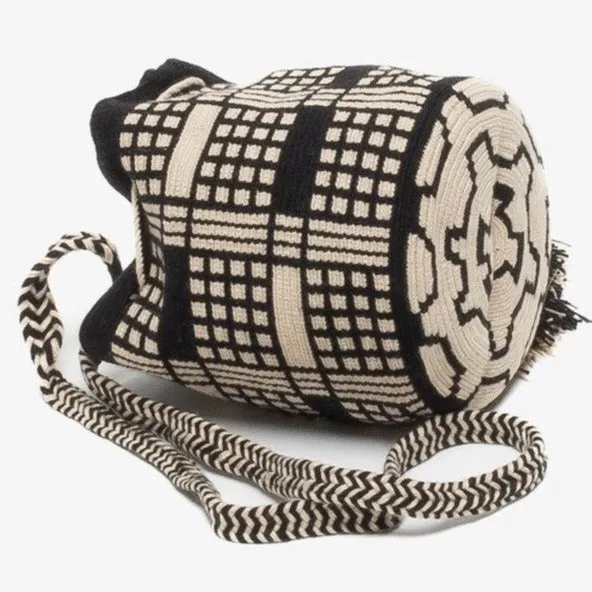 Small Crossbody Wayuu Blk, Beige