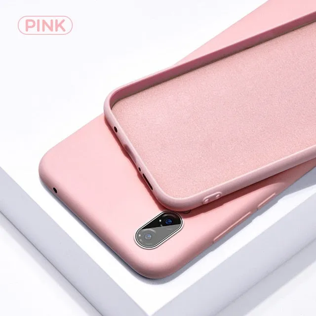 Soft Pink Silicone Phone Case for Huawei