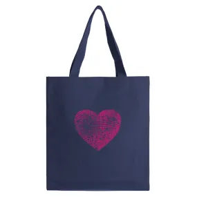 STOFNET - DISCO HEART (pink) , NAVY