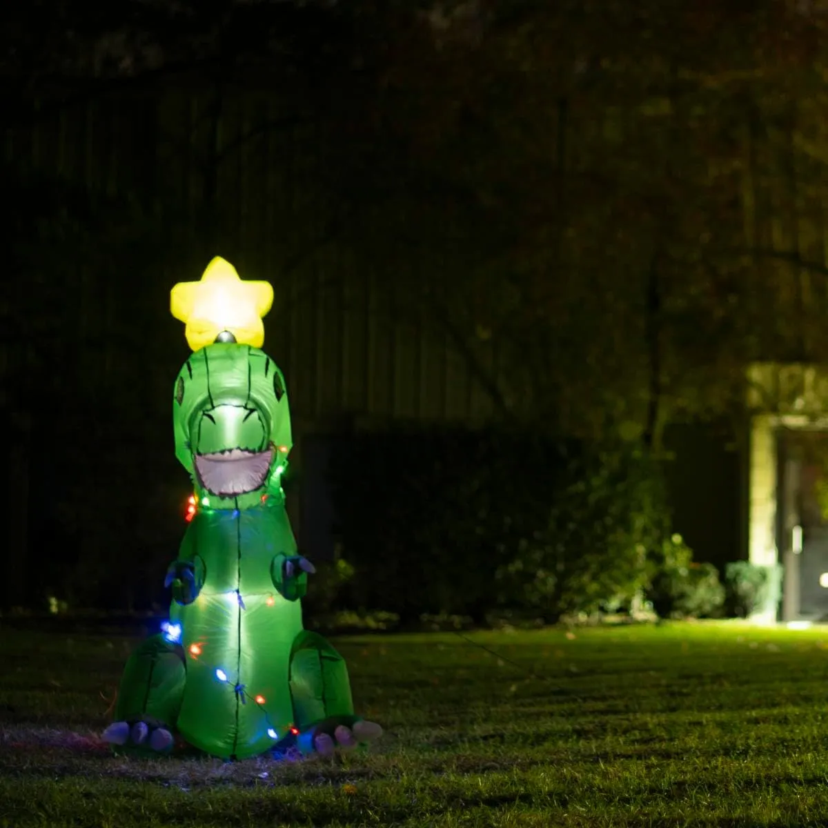 T-Rex Dinosaur Infatabe Indoor Outdoor Christmas light