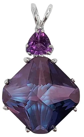 Tanzine Aura Regular Magician Stone? with Trillion Cut Amethyst