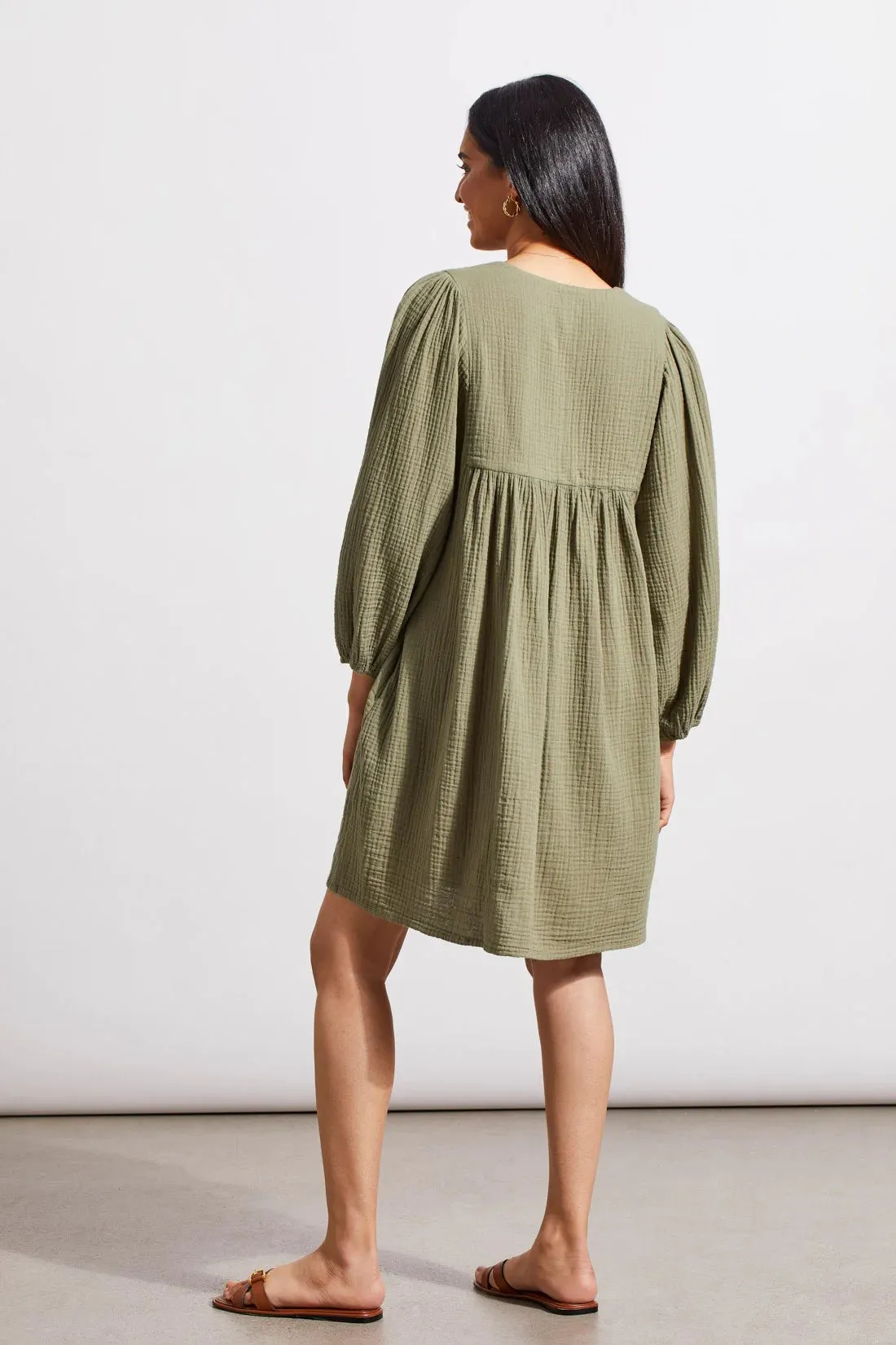 Tri 5344O Cotton Puff Sleeve Dress