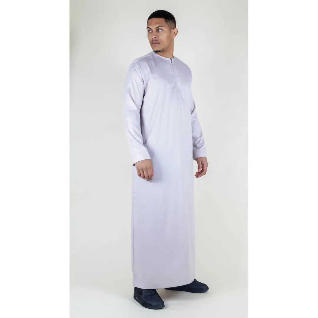 TT-002 - Men's Satin Emirati Thobe Islamic Clothing