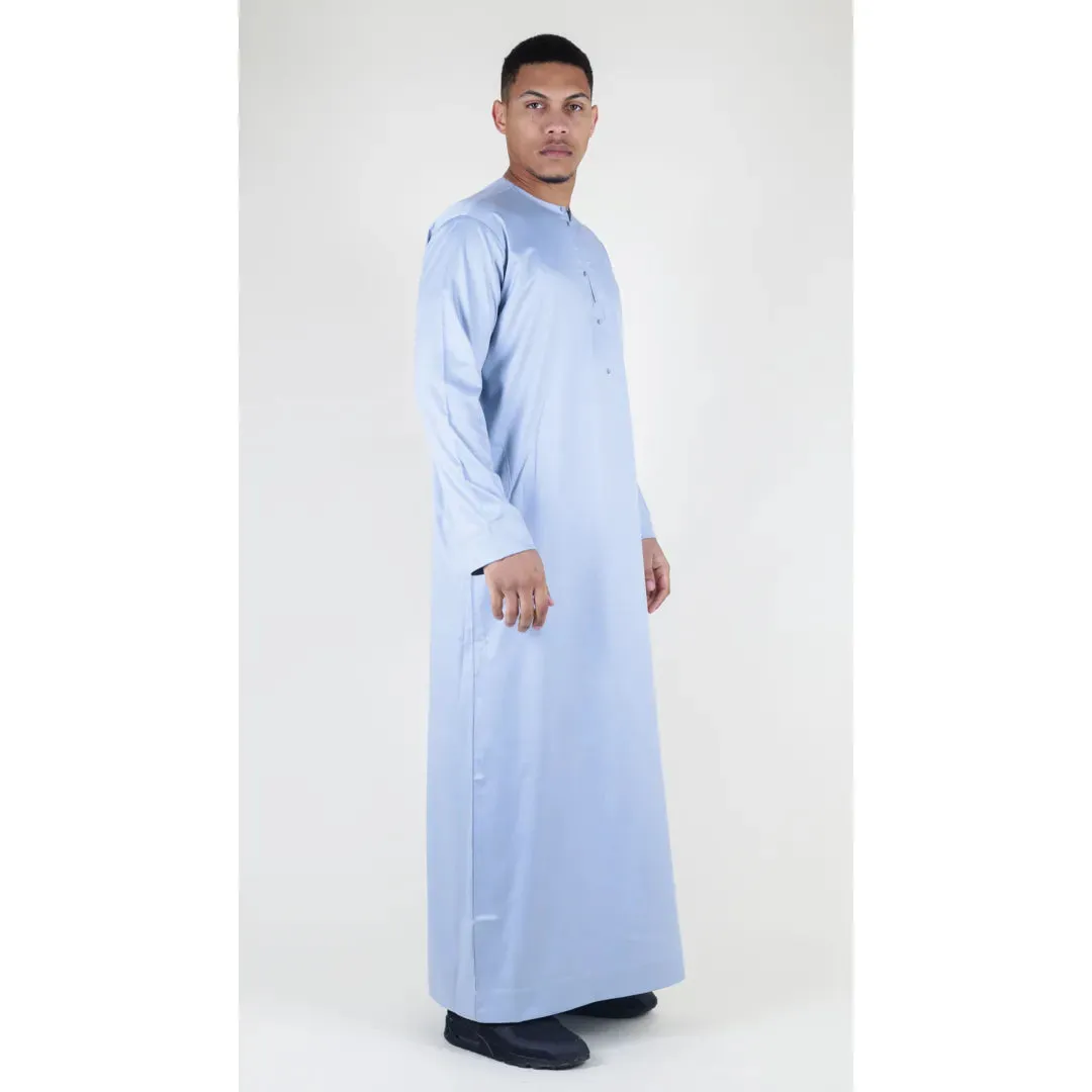 TT-002 - Men's Satin Emirati Thobe Islamic Clothing