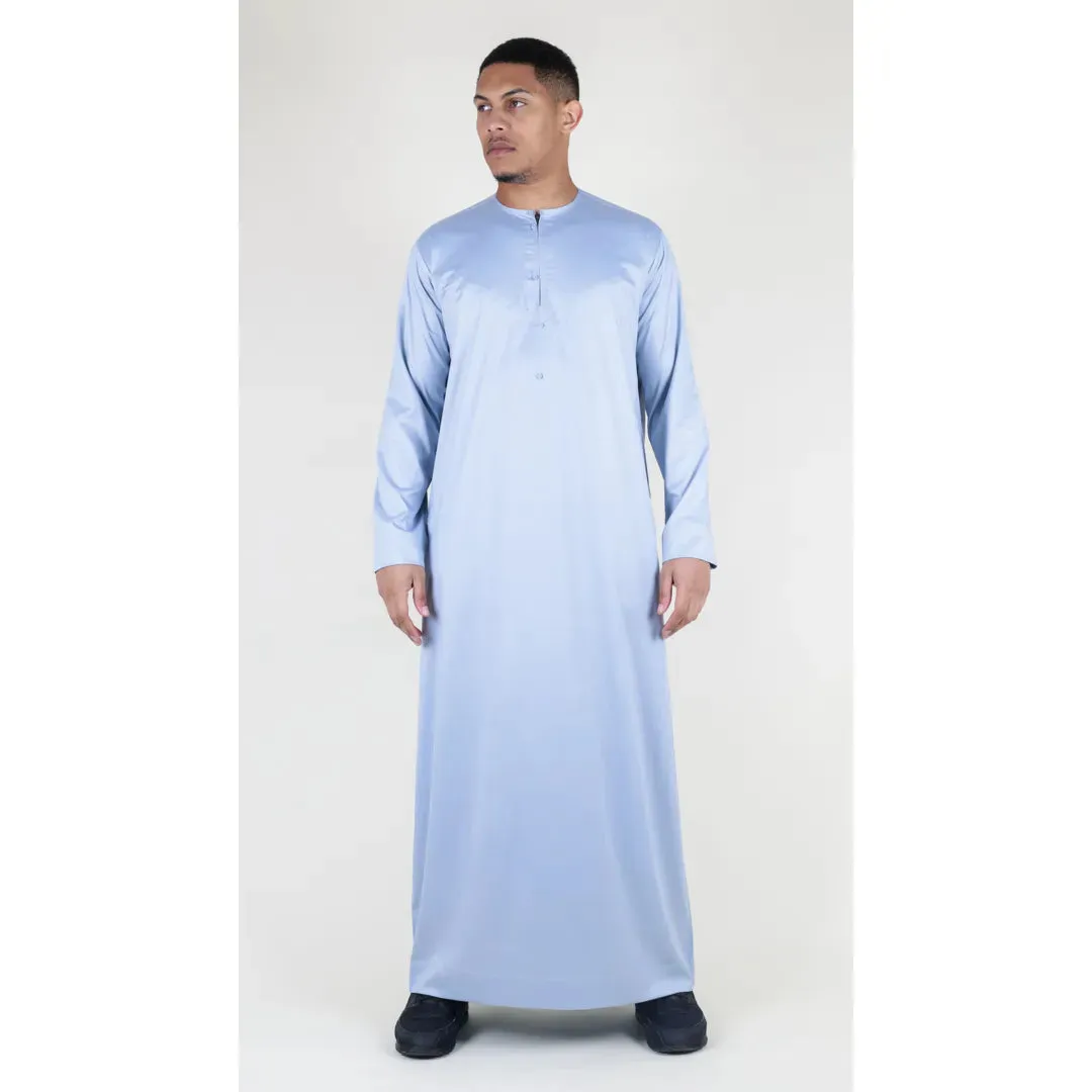 TT-002 - Men's Satin Emirati Thobe Islamic Clothing