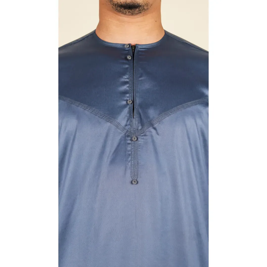 TT-002 - Men's Satin Emirati Thobe Islamic Clothing