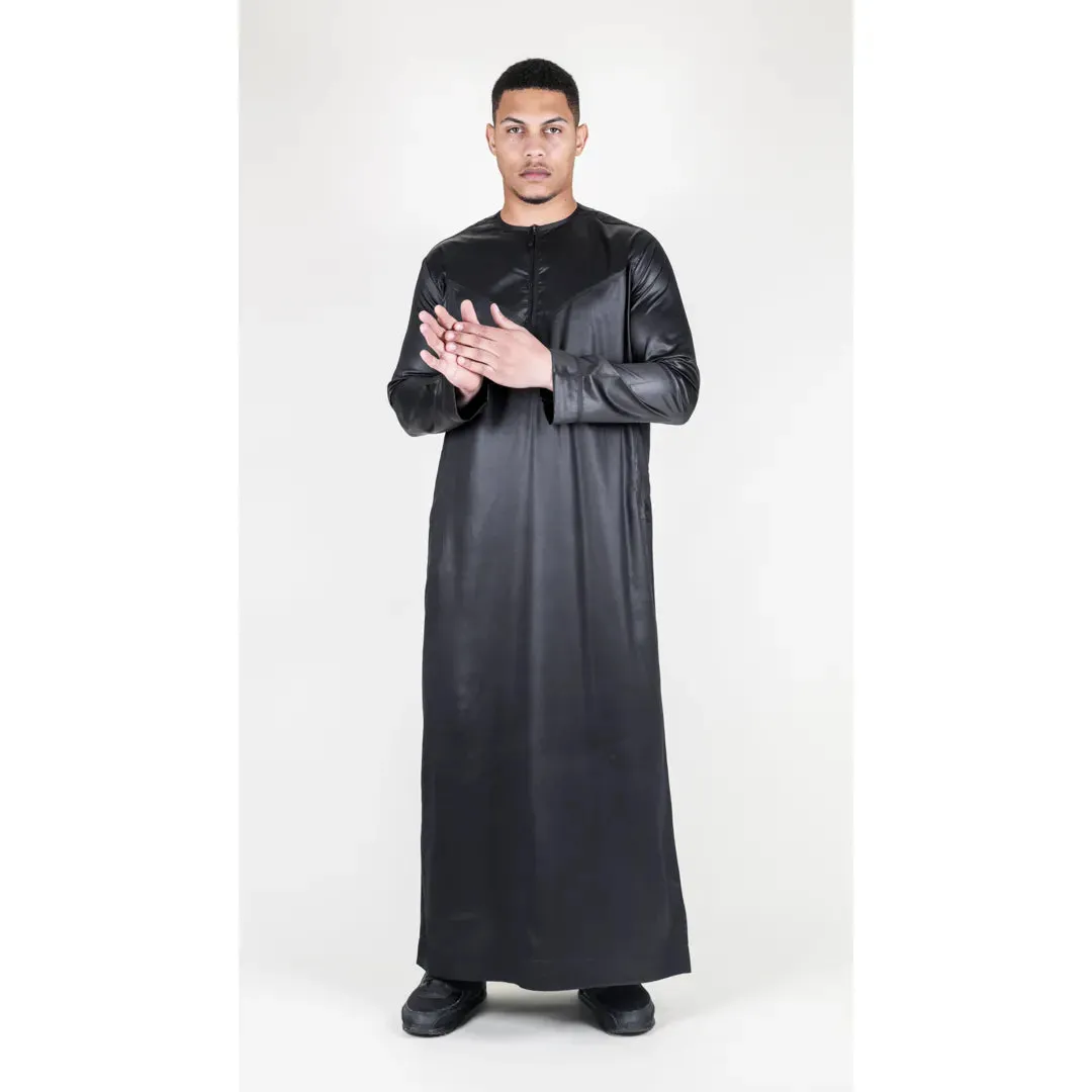 TT-002 - Men's Satin Emirati Thobe Islamic Clothing