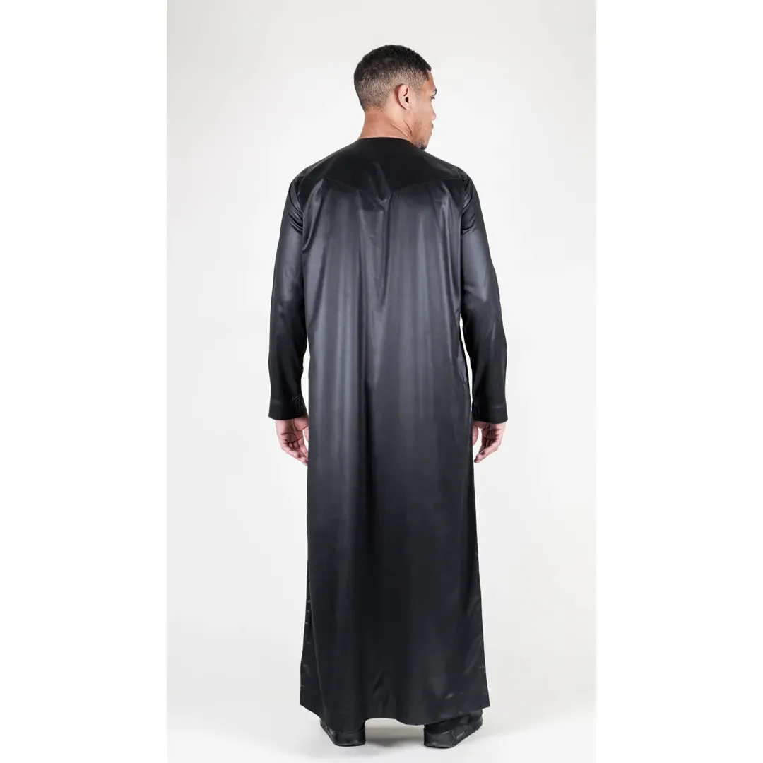 TT-002 - Men's Satin Emirati Thobe Islamic Clothing