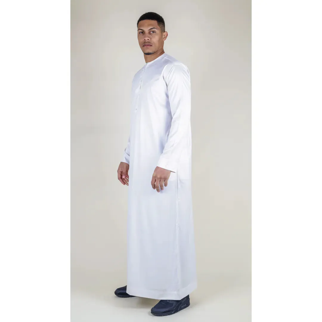 TT-002 - Men's Satin Emirati Thobe Islamic Clothing