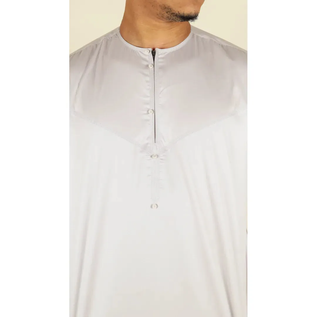 TT-002 - Men's Satin Emirati Thobe Islamic Clothing