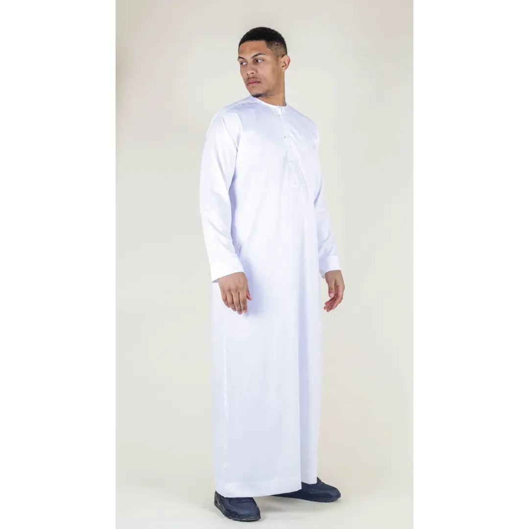 TT-002 - Men's Satin Emirati Thobe Islamic Clothing