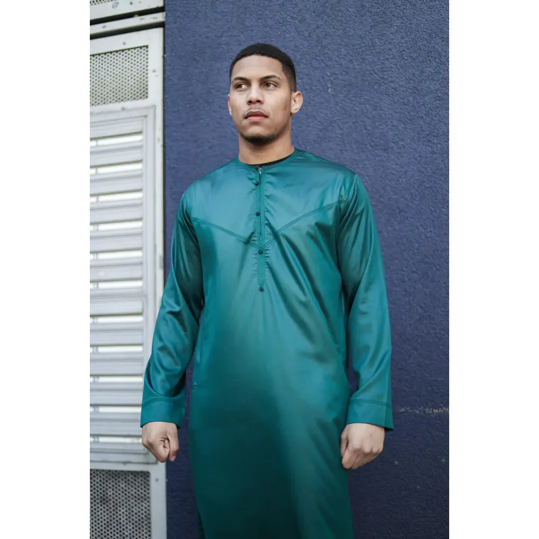 TT-002 - Men's Satin Emirati Thobe Islamic Clothing