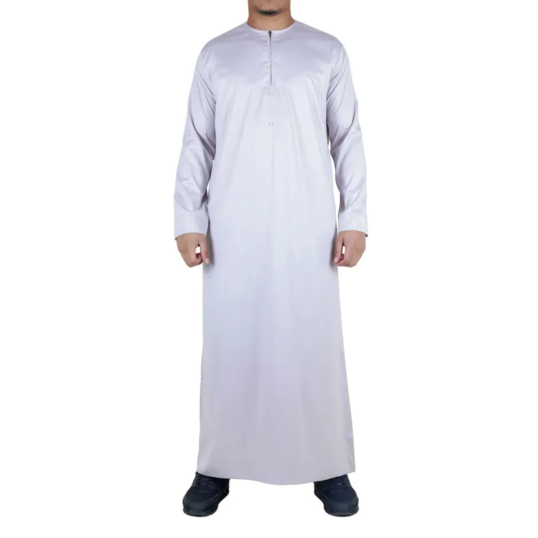 TT-002 - Men's Satin Emirati Thobe Islamic Clothing