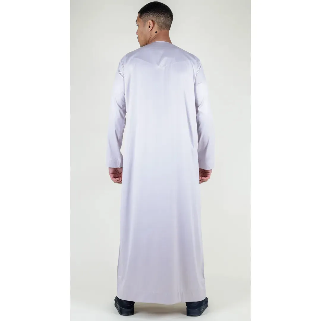 TT-002 - Men's Satin Emirati Thobe Islamic Clothing