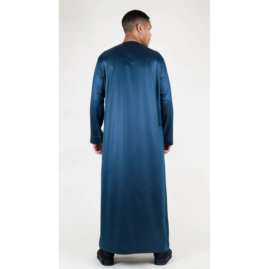 TT-002 - Men's Satin Emirati Thobe Islamic Clothing