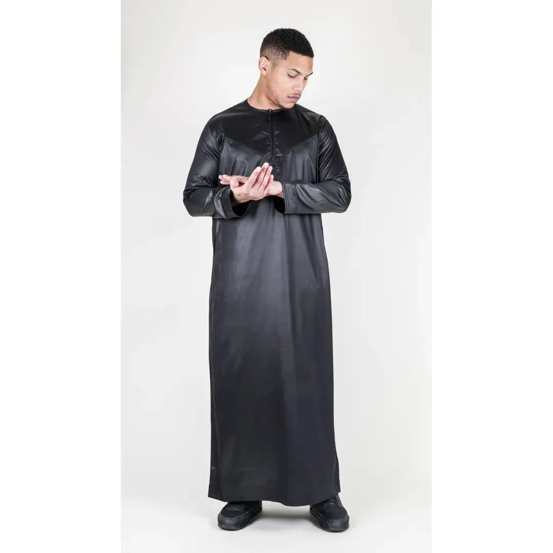 TT-002 - Men's Satin Emirati Thobe Islamic Clothing