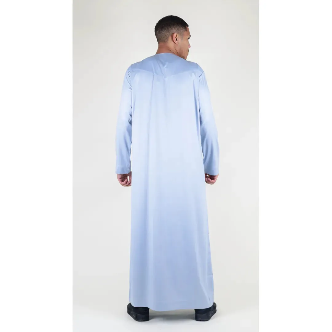 TT-002 - Men's Satin Emirati Thobe Islamic Clothing