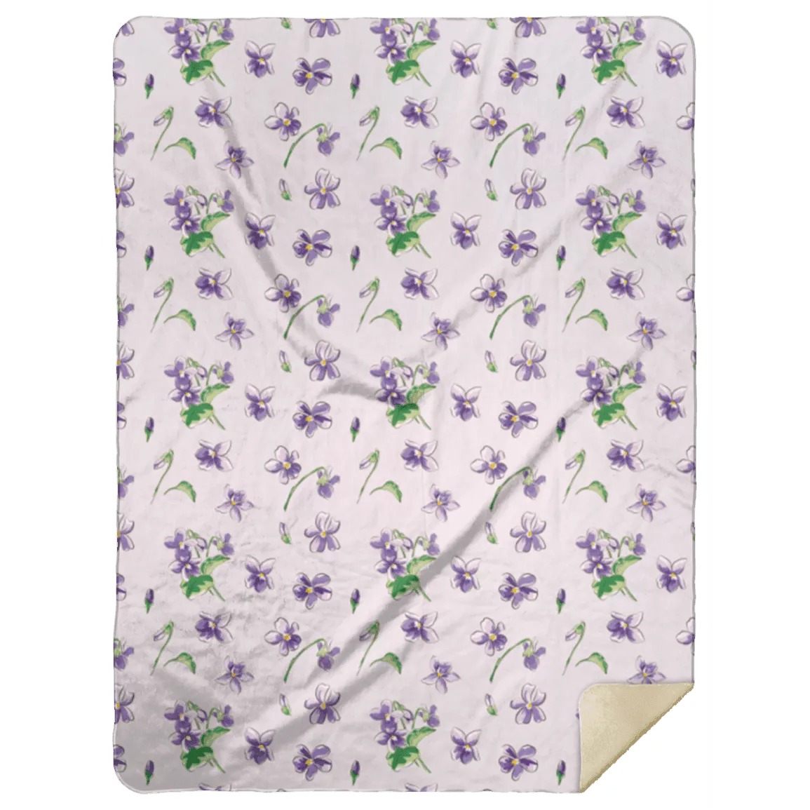 Violets Plush Throw Blanket 60x80