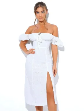 White Off The Shoulder Dress