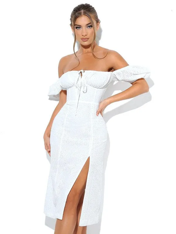 White Off The Shoulder Dress